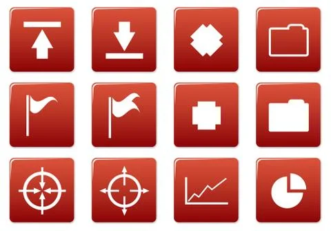 Gadget square icons set. Stock Illustration