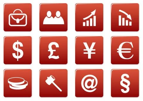 Gadget square icons set. Stock Illustration