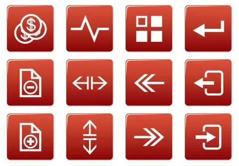 Gadget square icons set. Stock Illustration