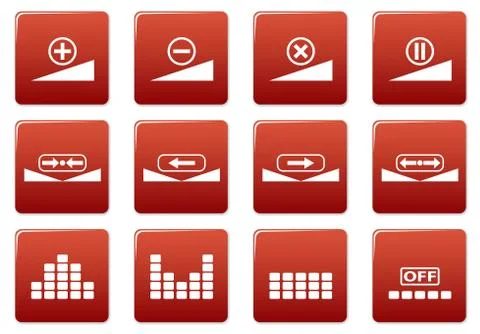 Gadget square icons set. Stock Illustration