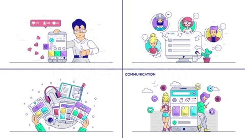 Gadgets Analytics And Smm Explainers for After Effects Stock After Effects