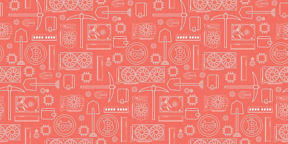 Gadgets and devices pattern collection Stock Illustration