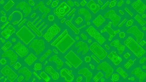 Gadgets and devices pattern collection Stock Illustration