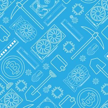 Gadgets and devices pattern collection Stock Illustration
