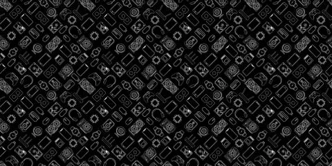 Gadgets and devices pattern collection Stock Illustration