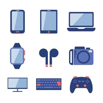 Gadgets Illustration Set Stock Illustration