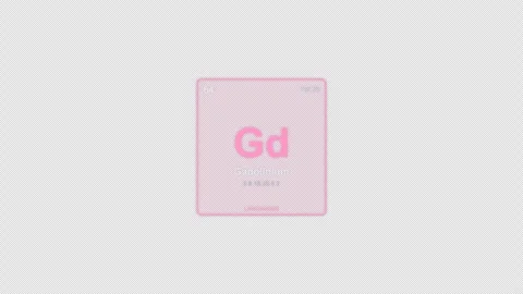 Gadolinium Gd Periodic Table Element Tile Labeled Animation Video Overlay Alpha Видео 339367920