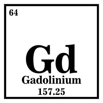 Gadolinium Periodic Table of the Elements Vector illustration eps 10 Illustrazione stock