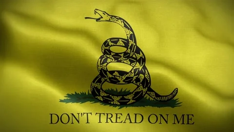 Gadsden USA Flag Loop Background 4K Stock Footage 149465681