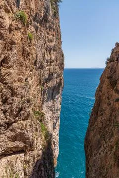 Gaeta, Lazio, the Split Mountain. Stock Photos