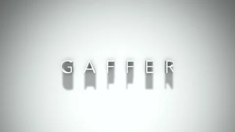 Gaffer 3D title animation with shadows on a white background Stock Footage 297670700