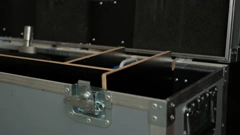 Gaffer set up cinema soft light filming equipment. Take out Battery for led.. Stock Footage 235723637