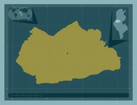 Gafsa, Tunisia. Solid color shape Stock Illustration
