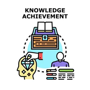 Gaining knowledge and achieving skill development concept Stock Illustration