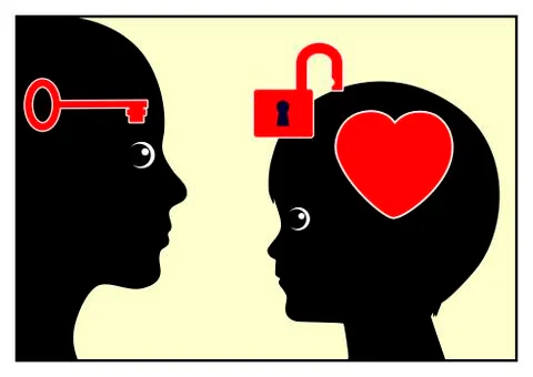Gaining the Trust of Children Stock Illustration