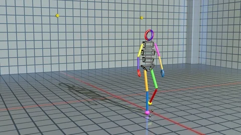 Gait recognition 3d animation of character walking 库存影片 98905810