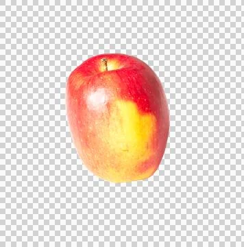 Gala apple isolated on white background. Fresh red and yellow apple variety.. 库存照片