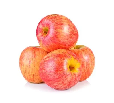 Gala apple on white background Foto stock