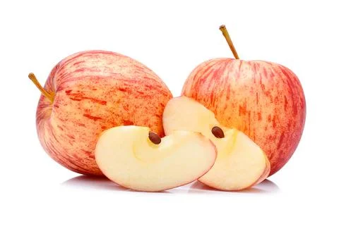 Gala apples isolate on white background Foto stock