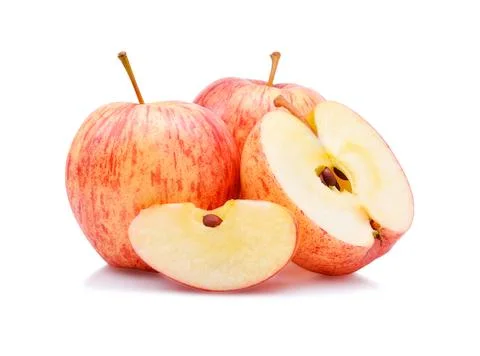 Gala apples isolate on white background Foto stock