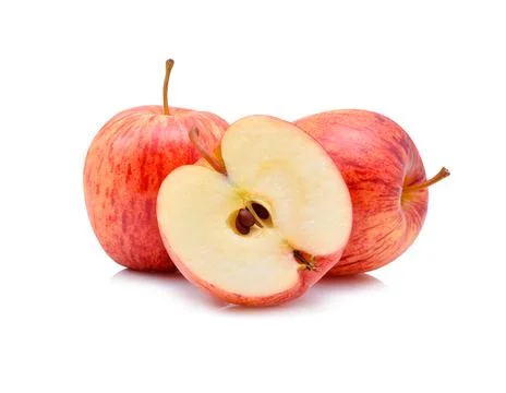 Gala apples isolate on white background Foto stock