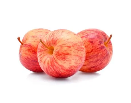 Gala apples isolate on white background Stock Photos