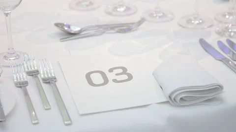 Gala table Stock Footage 64126948