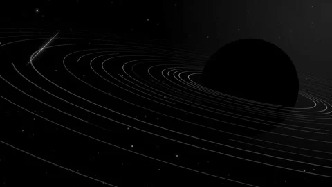 Galactic background black and white. Planet orbit Stock-Footage 263289964