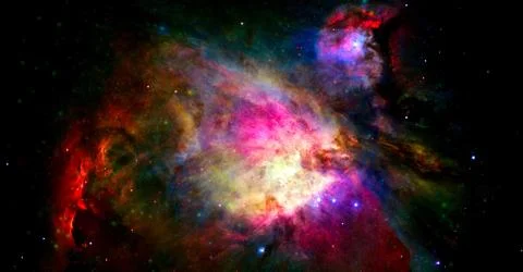 Galactic background. Elements of this image furnished by NASA Foto stock