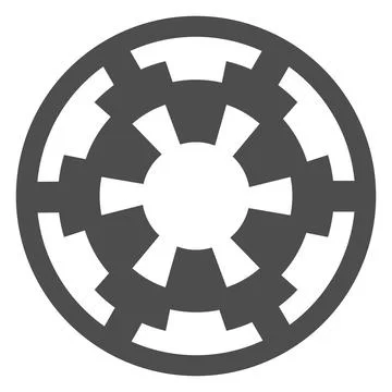 Galactic Empire emblem solid icon, star wars concept, imperium vector sign on Stock Illustration