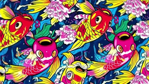 Galactic Fish Spin – Rotation Motion Video stock 306520294