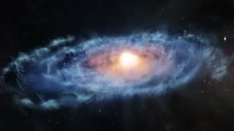 Galactic Fly Zoom Video stock 55725684