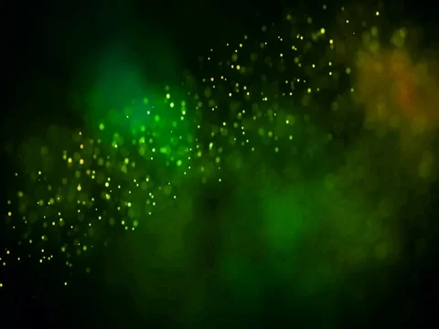 Galactic Green Bokehs Stock Footage 73617821