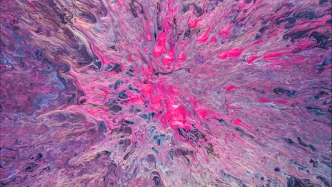Galactic ink experiment, experimental artist portrays galaxy inspired nebula Stock Footage 323804923