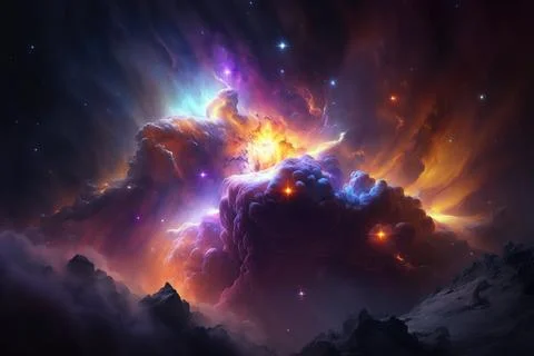 Galactic Mirage Stock Illustration
