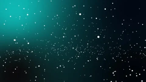 Galactic Particle Field Drifting In Teal, Fastmoving Particles Cascade Across Stock Footage 333013191