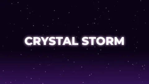 Galactic purple crystal storm abstract particles digital space background loo Stock Footage 337655843