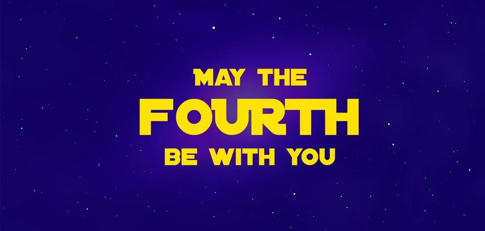Galactic-Themed Typography with May the Fourth Be With You Иллюстрация