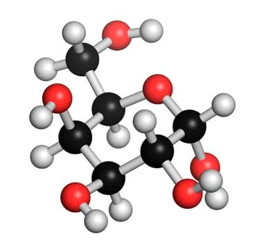 Galactose sugar molecule Stock Illustration