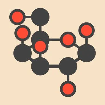 Galactose sugar molecule Stock Illustration