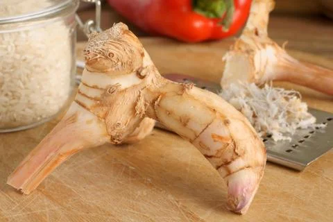 Galangal root Stock Photos