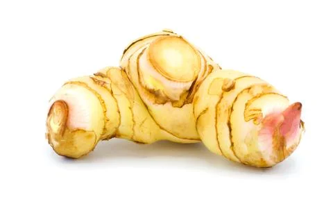 Galangal on a white background Fotos de archivo