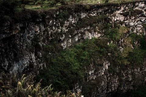 Galapagos Cliffside Layers Stock Photos