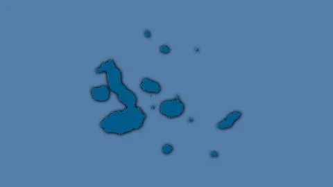 Galapagos Islands, solid - dark glow Stock Illustration