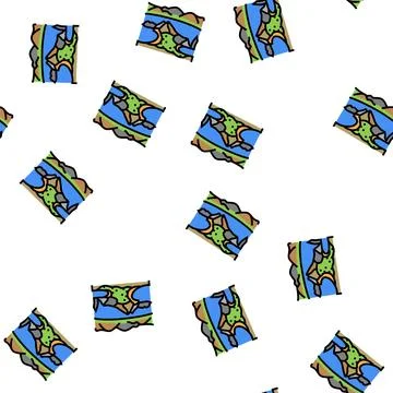 Galapagos islands vector seamless pattern Stockillustratie