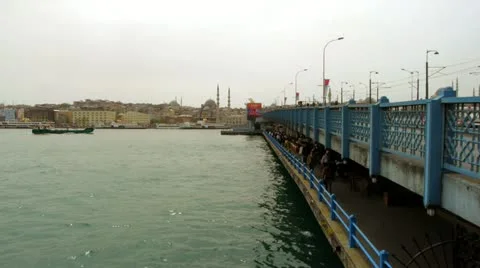 Galata Bridge 1 Video stock 10901427