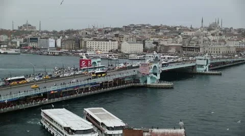 Galata Bridge 2 Video stock 22038533