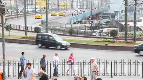 Galata bridge Stock Footage 8764651