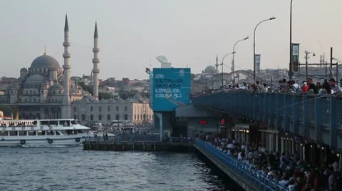 Galata bridge 库存影片 9497066