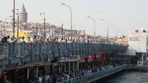 Galata bridge 库存影片 9498391
